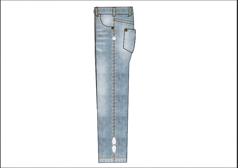 Blue Wash Baggy Denim